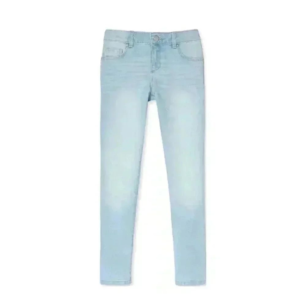 Wonder NationβGirl's Light Wash Cotton/Poly/Spandex KT Skinny Adj WaistβStretch